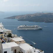 Santorini Visitor Poster