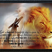 Scripture Art    Lamb Of God Poster
