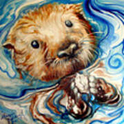 Sea Otter Swim Poster