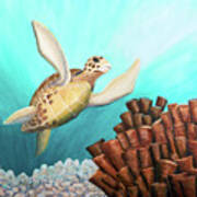 Sea Turtle Joy Poster
