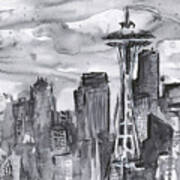 Seattle Skyline Space Needle Poster