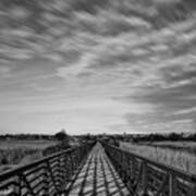 Secaucus Greenway Trail Nj Bw Poster