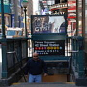 Self At Subway Stairs Poster
