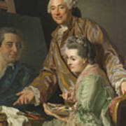 Self-portrait With His Wife Marie-suzanne Giroust Poster