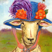 Sheep In Fancy Hat Poster