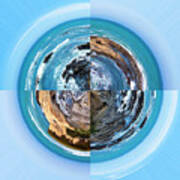 Shelter Cove Stereographic Projection Poster