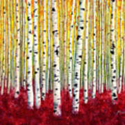 Silver Birches Poster