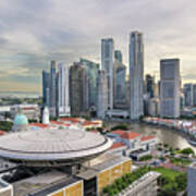 Singapore Central Business District City Skyline Poster