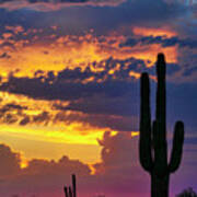 Skies Aglow In Arizona Poster