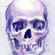 Purple Skull Poster