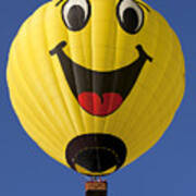 Smiley Face Hot Air Balloon Poster
