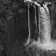 Snoqualmie Falls Black And White 4 Poster