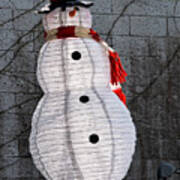 Snowman On The Roof Poster