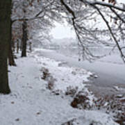 Snowy Shoreline Poster