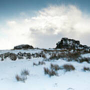 South Hessary Tor In The Snow Ii Poster