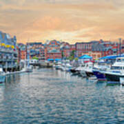 South Portland Harbor Maine Sunset Poster