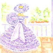 Southern Belle In Lavender Dress Poster