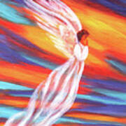 Southwest Sunset Angel Poster