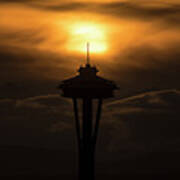 Space Needle Silhouette Poster