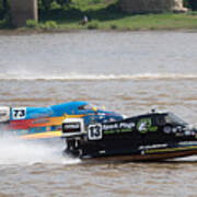 Speed Boats On The Ohio Poster