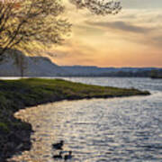 Spring Evening At East Lake Winona Poster