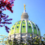Spring's Arrival At The Pennsylvania Capitol Poster