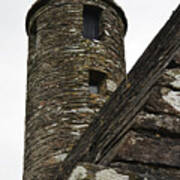 St Kevins Chapel Tower Glendalough Monastary County Wicklow Ireland Poster