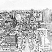 St. Louis From The Arch 2016 Sketch Poster