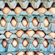 Stacked Egg Boxes Poster