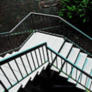 Stairs And Railing 2 Poster