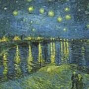 Starry Night Over The Rhone Van Gogh 1888 Poster