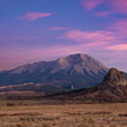Starry Sunset Over West Spanish Peak Poster