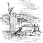 Statue Of Liberty Cartoon Poster