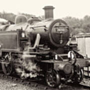 Steam Engine 41312 Black And White Poster