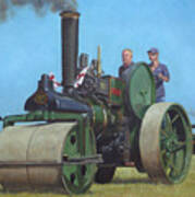 Steam Roller Traction Engine Poster