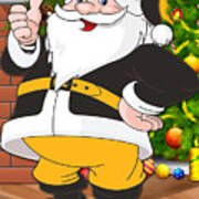 Steelers Santa Claus Poster