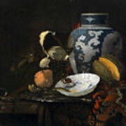 Still Life With Ginger Pot And Porcelain Bowl Poster