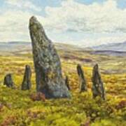 Stone Circle On Dartmoor Poster