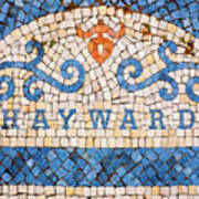 Stone Tile Mosaic Portuguese Centennial Park 1st Street Hayward California Poster