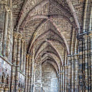 Stone Vaulted Nave Of Holyrood Abbey Poster