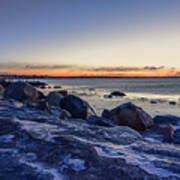 Stonington Point Blue Hour Poster