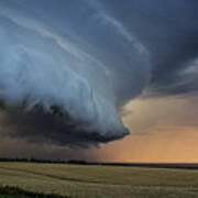 Storm Approaching Cape Tryon Lighthouse Poster