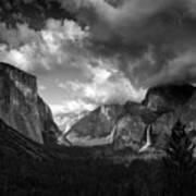 Storm Arrives In The Yosemite Valley Poster