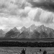 Storm Over Tres Tetons Poster