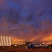 Stormy Sunset In Kansas Poster