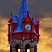 Stoughton Wi Clock Tower At Opera House Poster