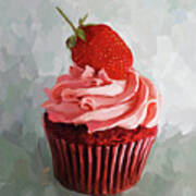 Strawberry Cupcake Poster