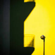 Streetlamp And Balconies Shadow Poster