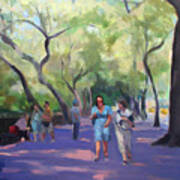 Strolling In Central Park Poster