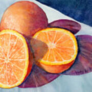 Study In Oranges Poster